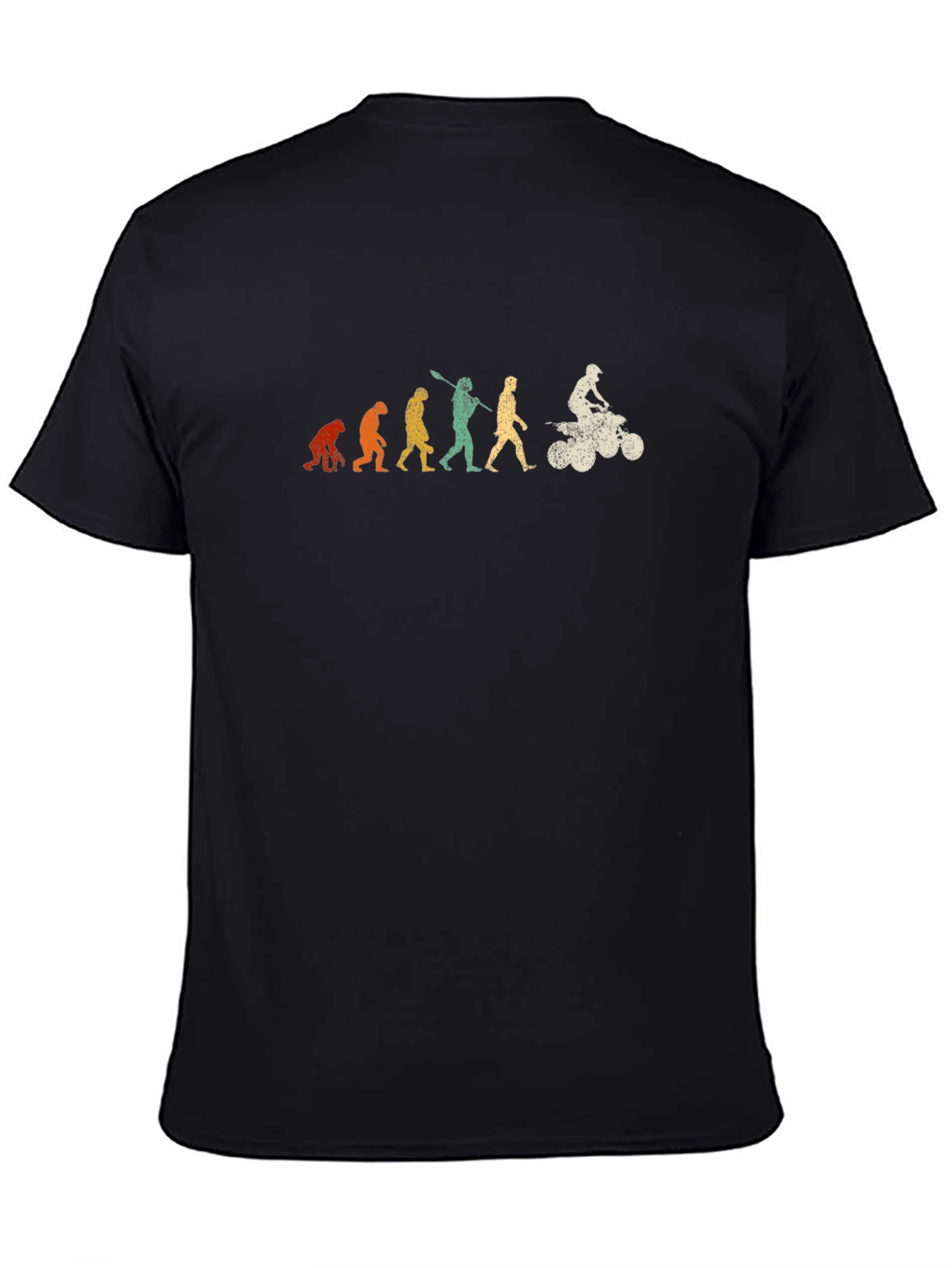 Evolution of ATV Rider Mens Black T-Shirt