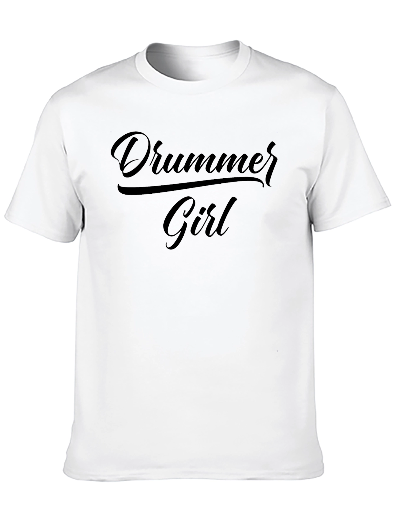 Drummer Girl Black T-Shirt