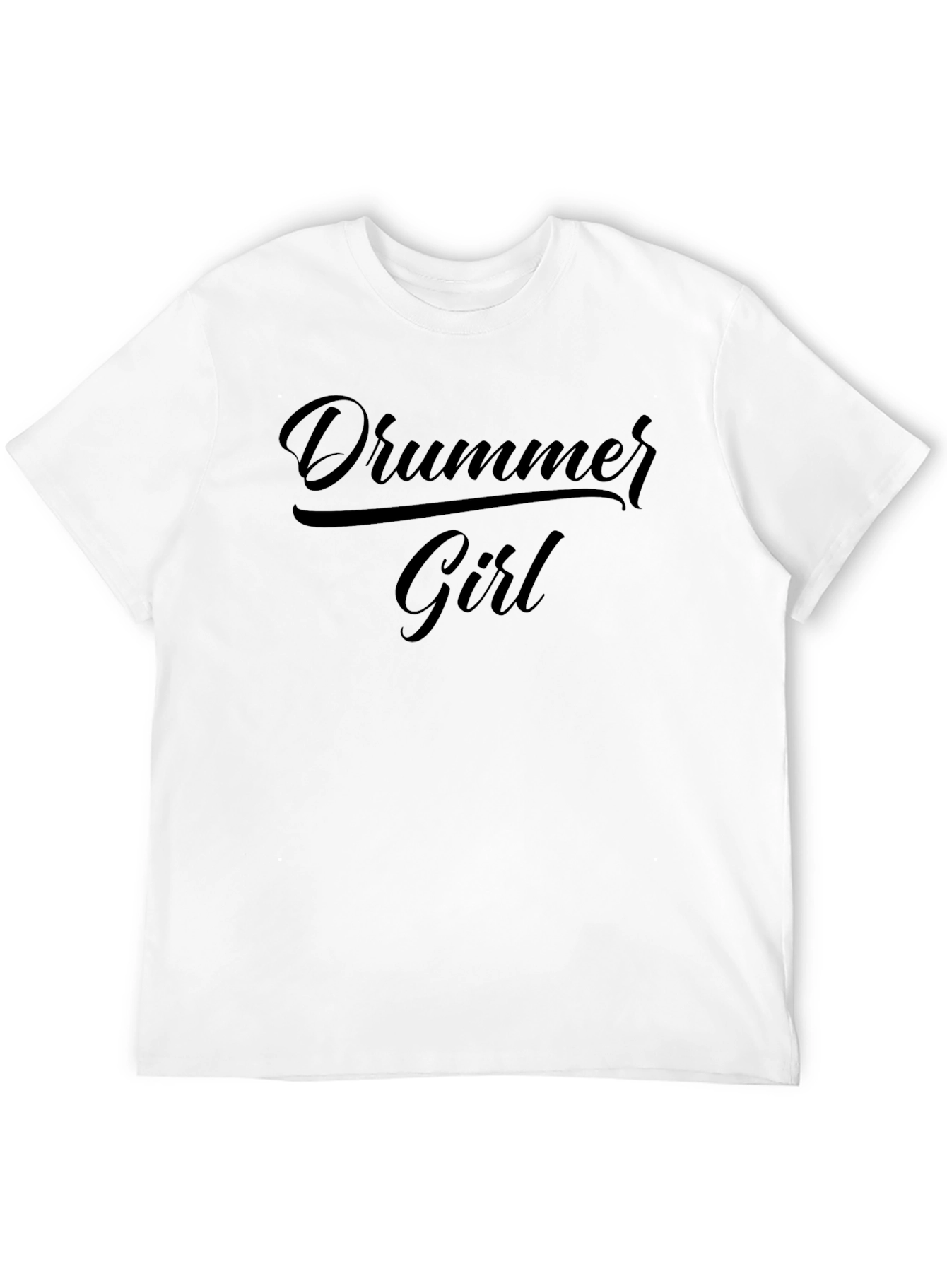 Drummer Girl Black T-Shirt