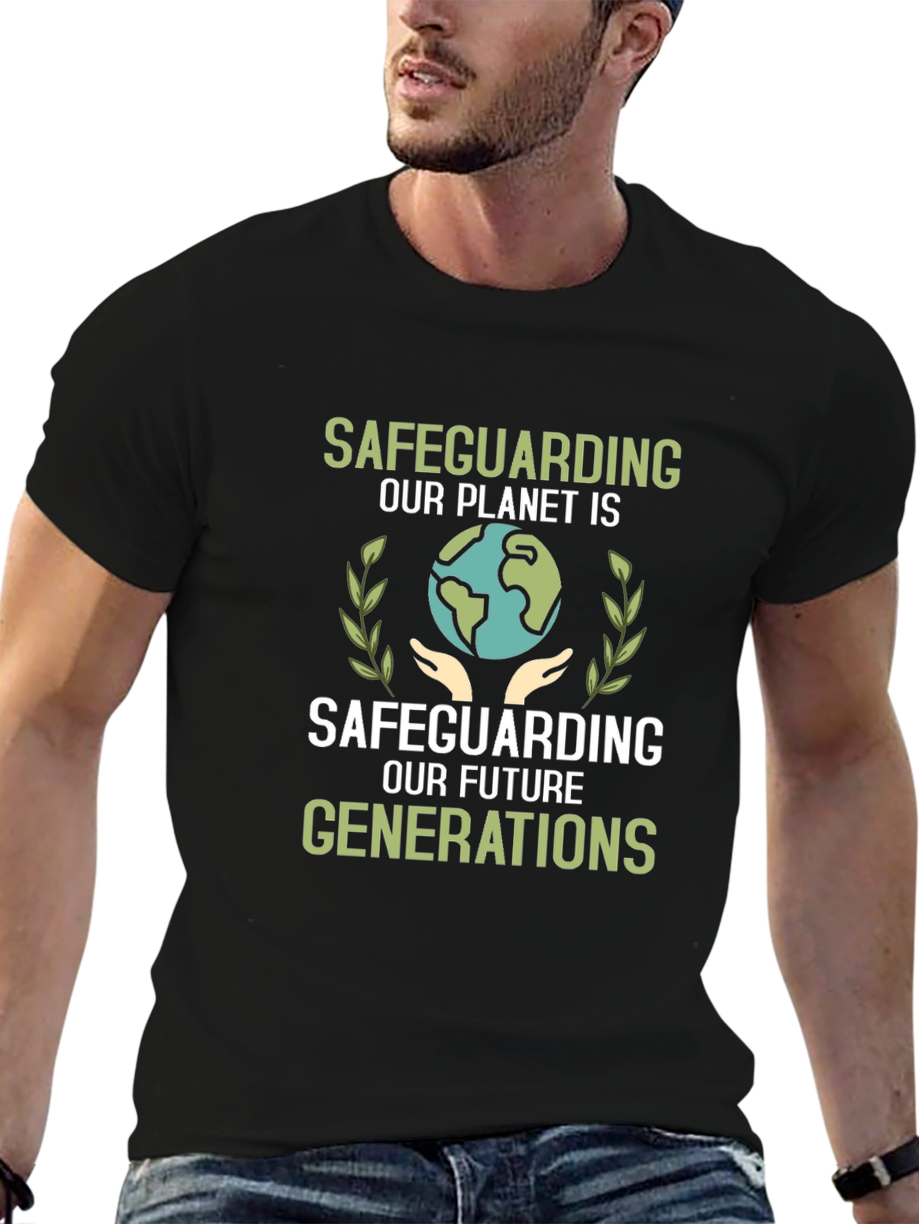 Eco-Friendly Safeguarding Planet Graphic Tee