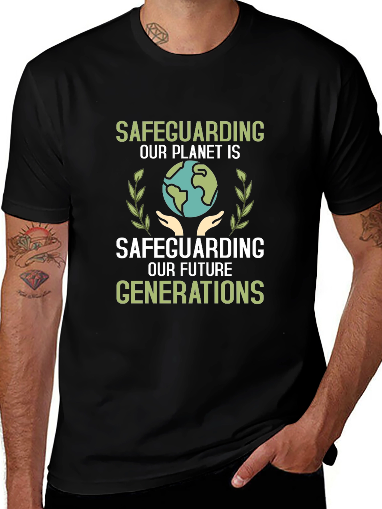 Eco-Friendly Safeguarding Planet Graphic Tee