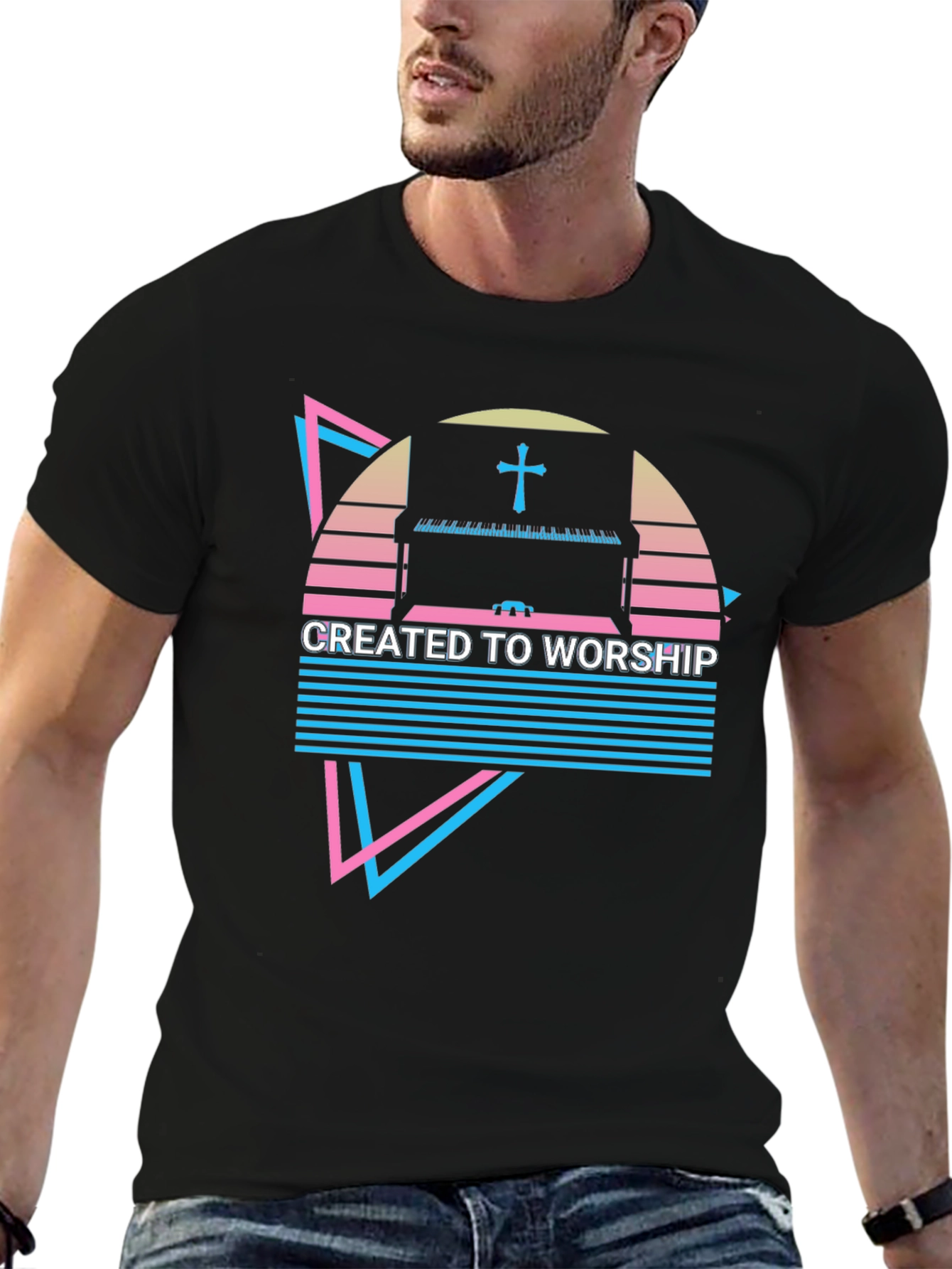 Created to Worship Piano Graphic Tee