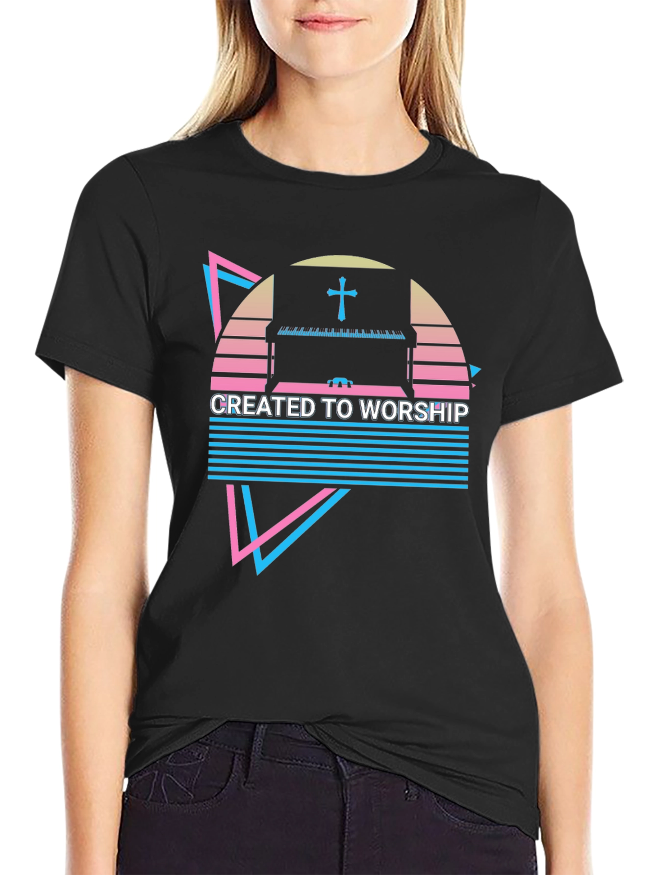 Created to Worship Piano Graphic Tee