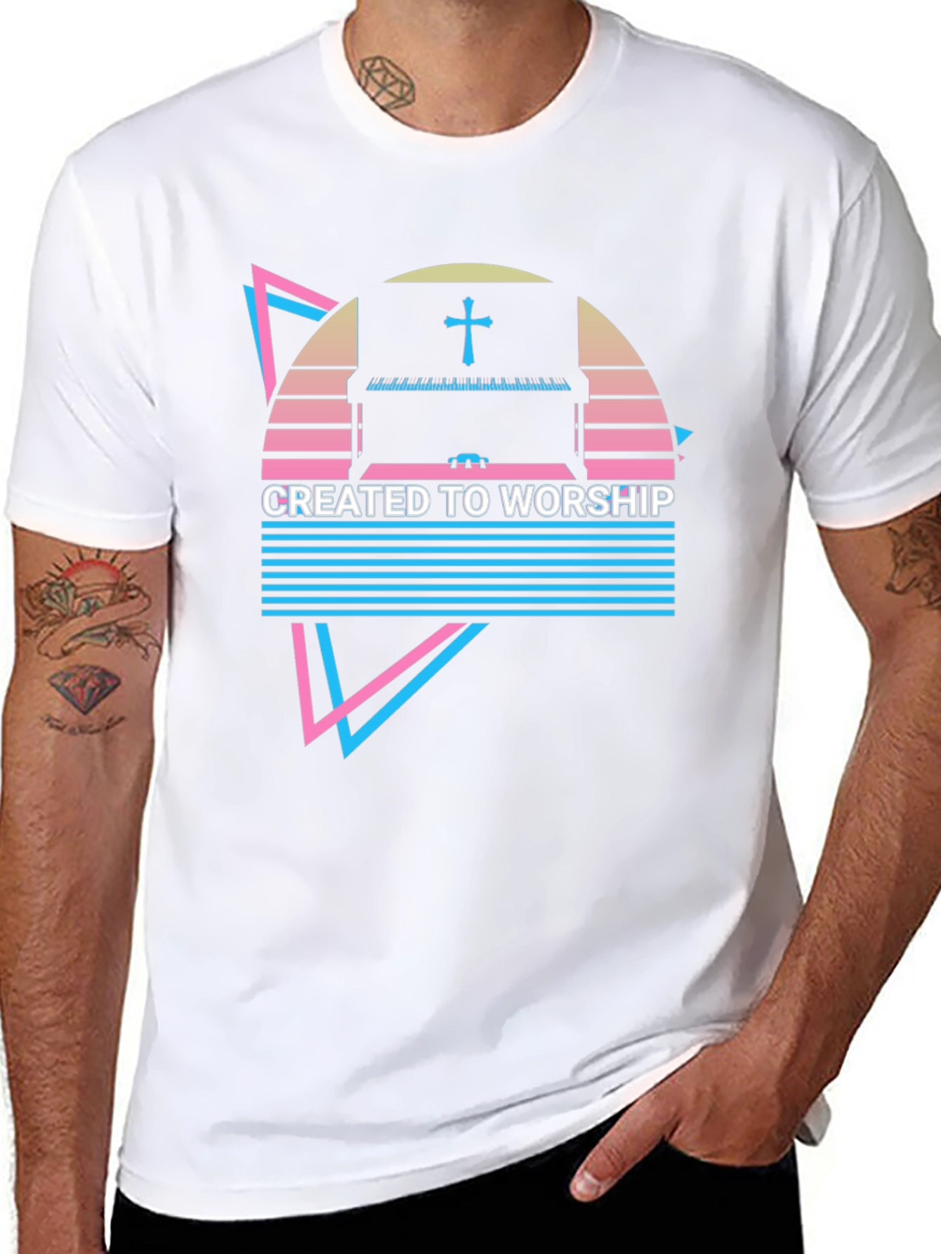 Created to Worship Piano Graphic Tee