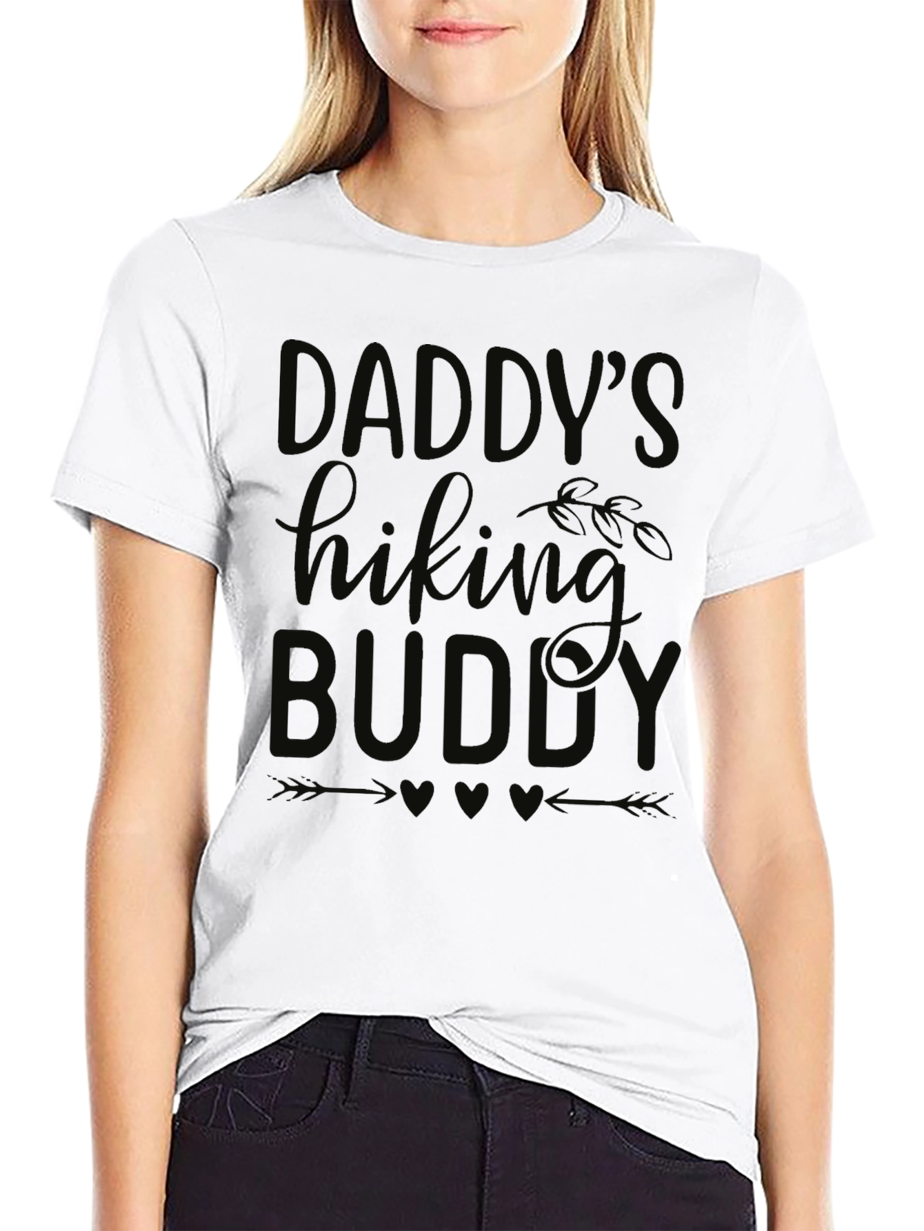 Daddys Hiking Buddy Black Graphic Tee