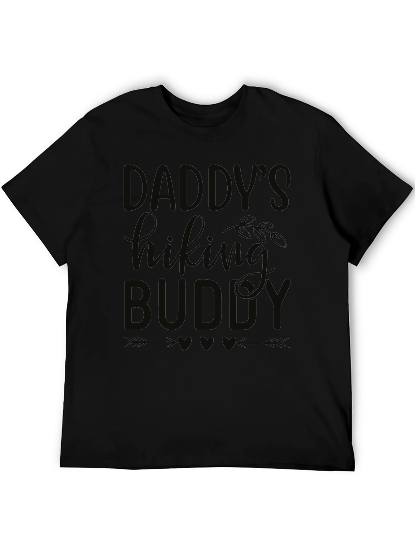 Daddys Hiking Buddy Black Graphic Tee