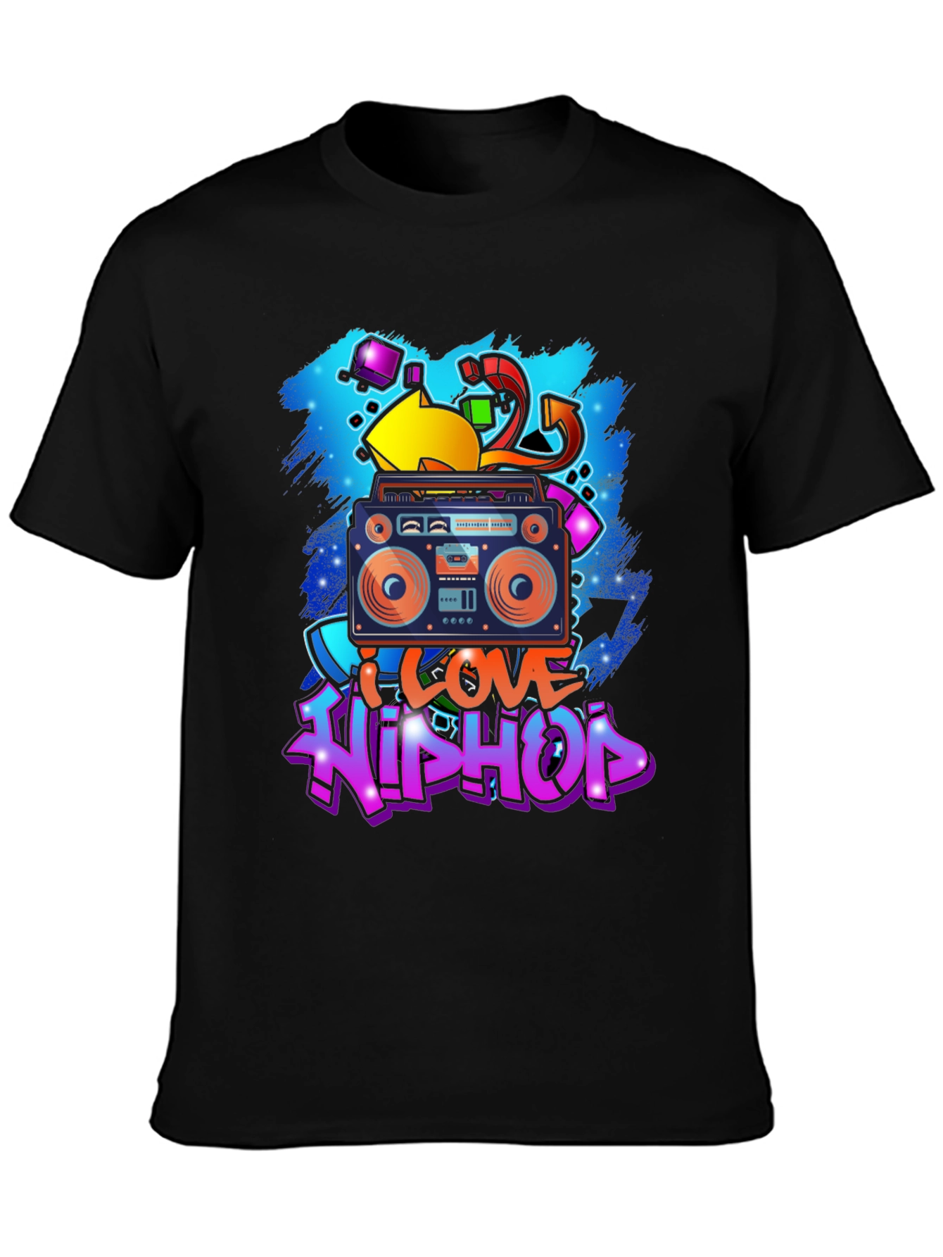 I Love Hip Hop Graphic T-Shirt - Boombox