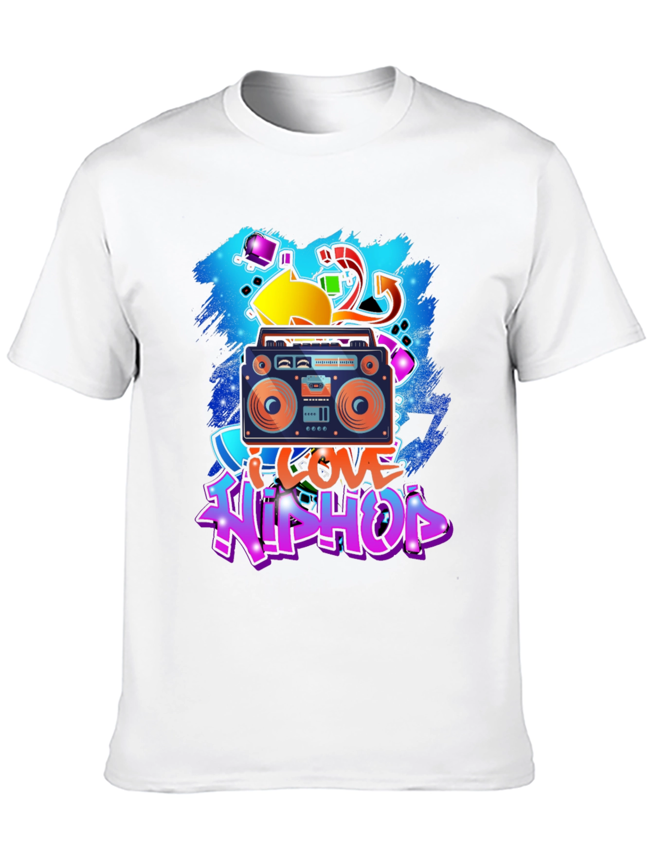 I Love Hip Hop Graphic T-Shirt - Boombox