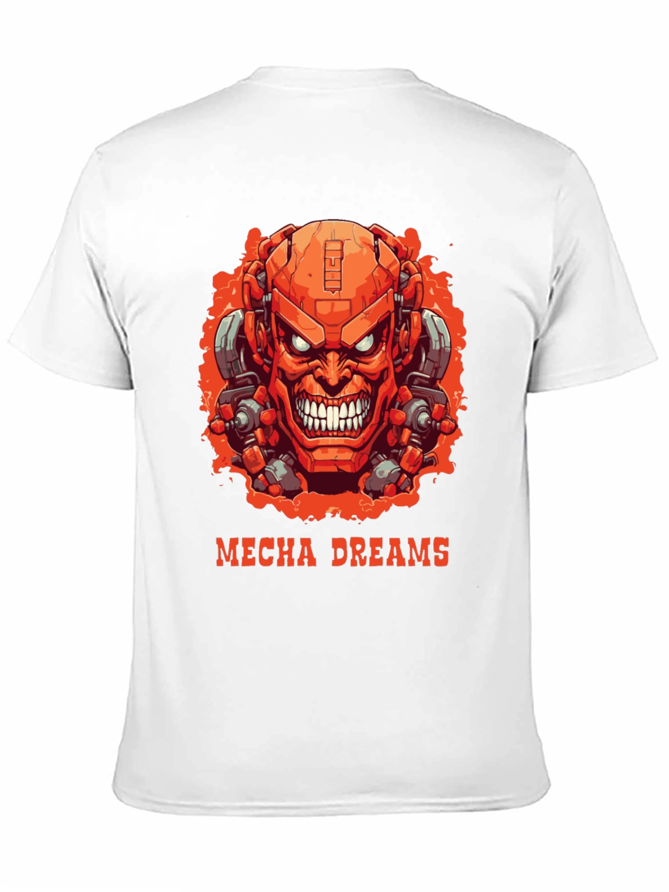 Mecha Dreams Graphic Tee - Robot Head T-Shirt