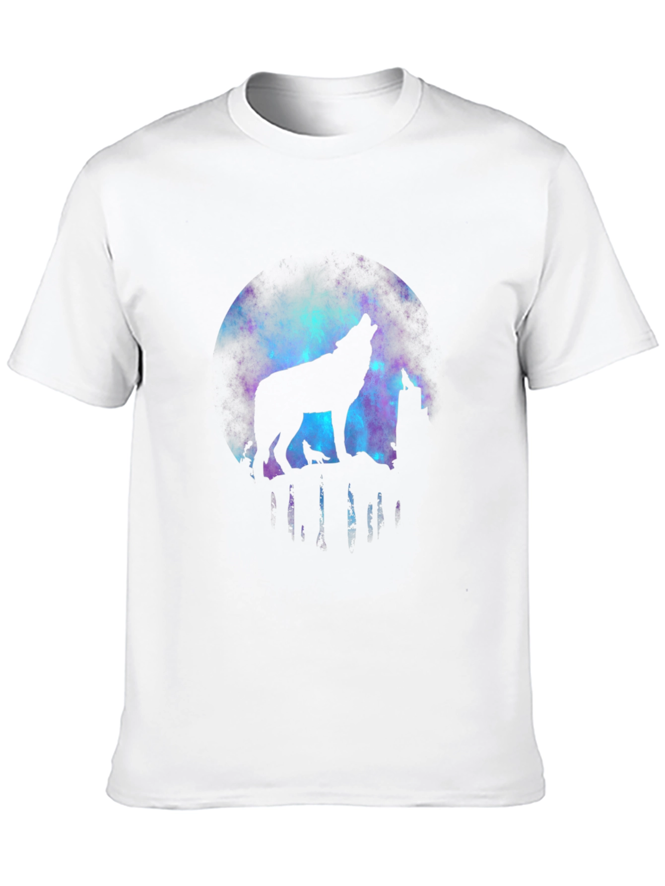 Wolf Galaxy T-Shirt - Mens Black Tee