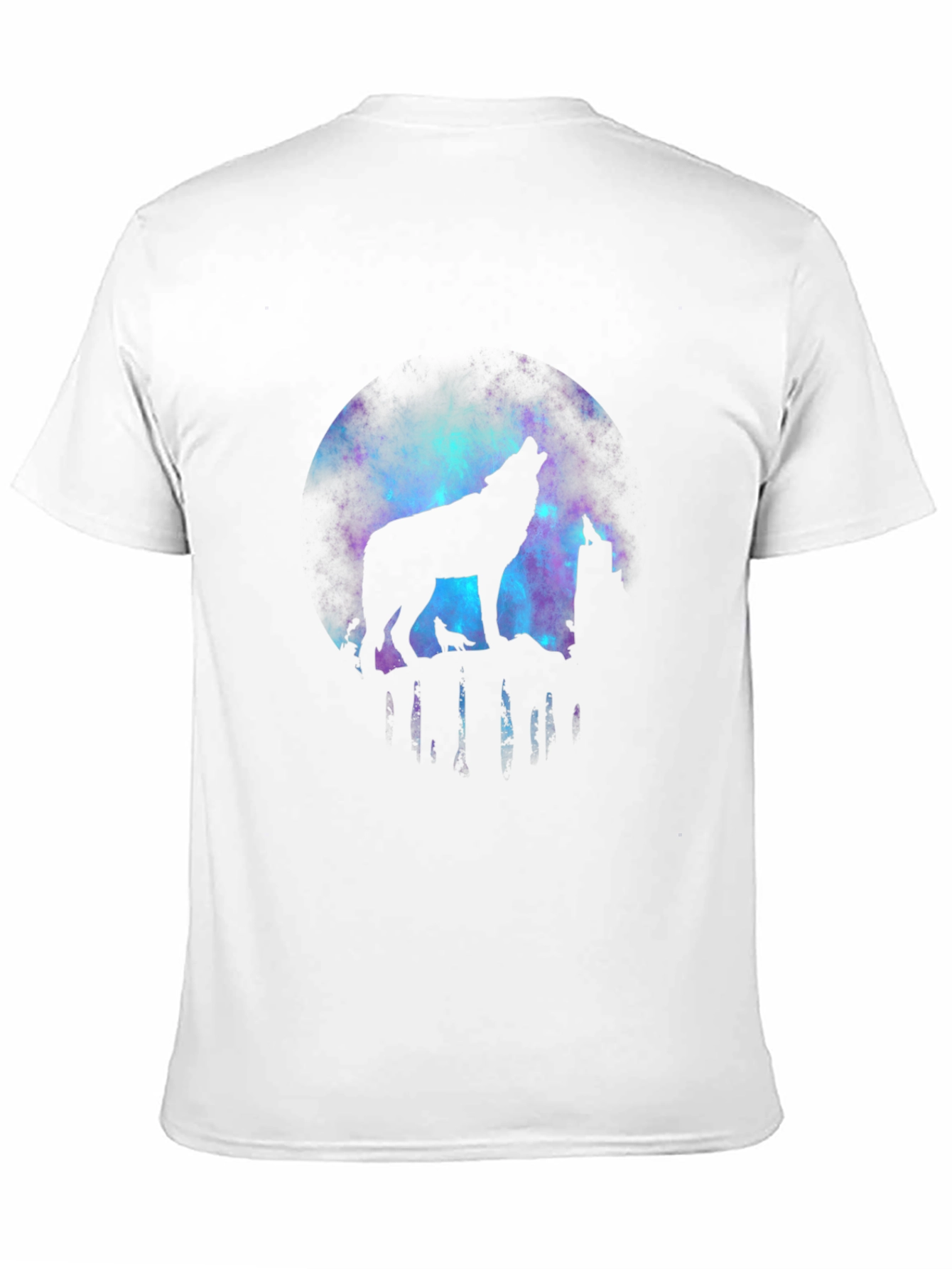 Wolf Galaxy T-Shirt - Mens Black Tee