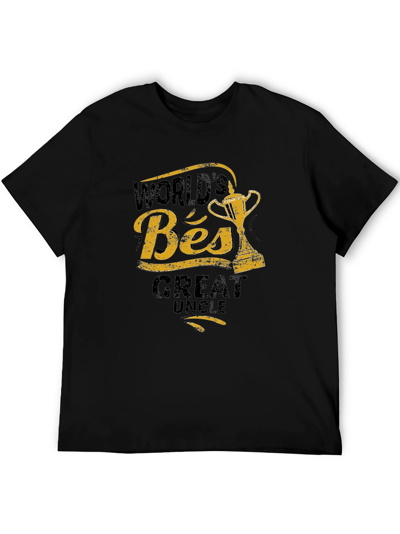 Worlds Best Great Uncle Black T-Shirt