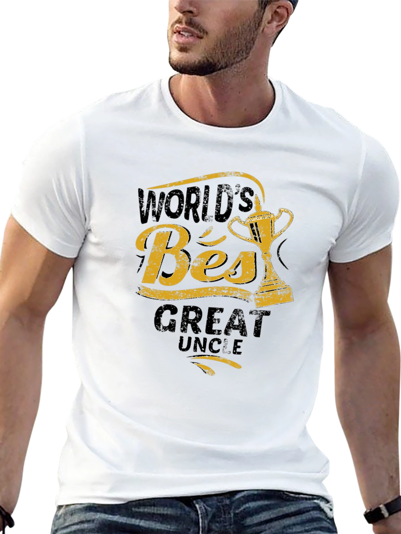 Worlds Best Great Uncle Black T-Shirt