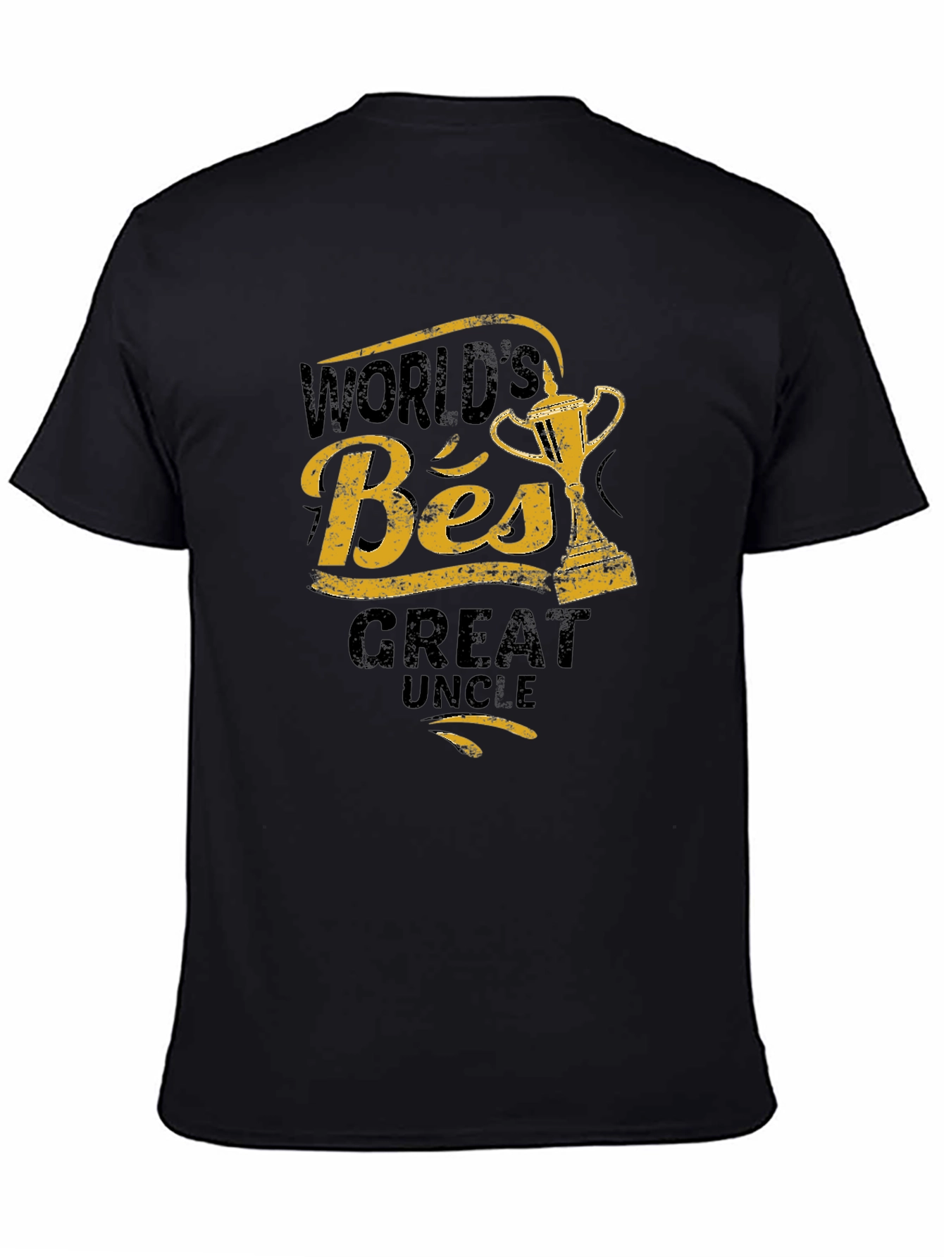 Worlds Best Great Uncle Black T-Shirt