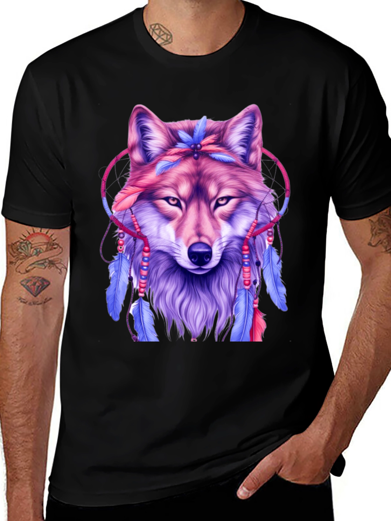 Wolf Dreamcatcher Graphic Tee