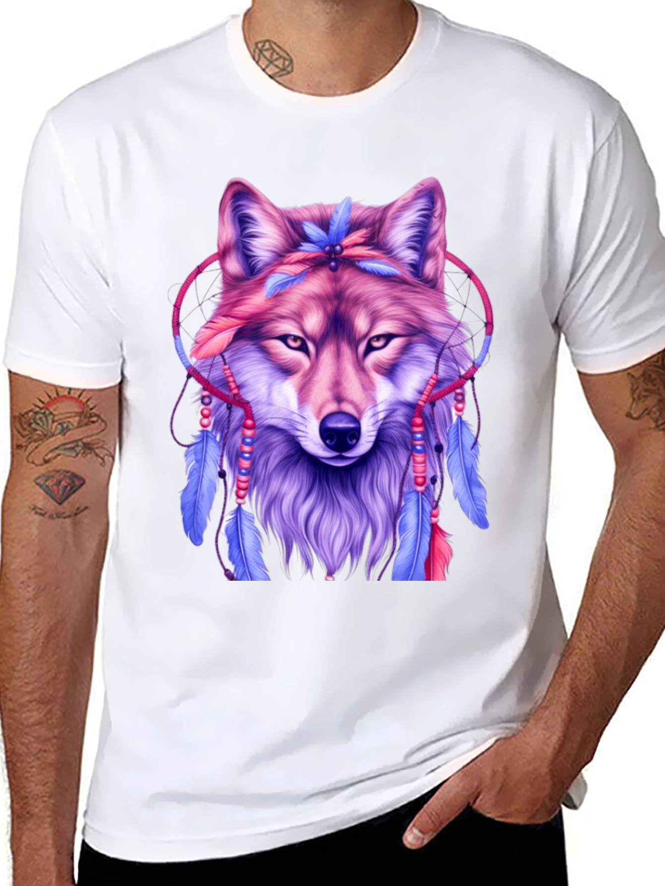 Wolf Dreamcatcher Graphic Tee