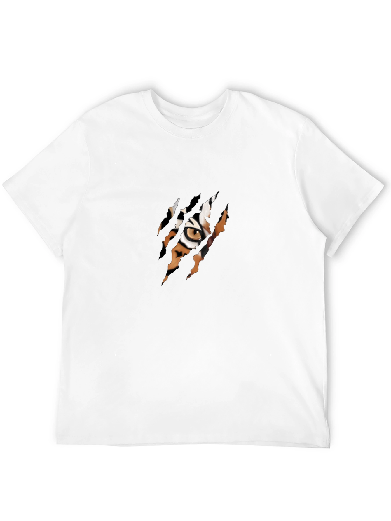 Tiger Eye Claw Rip T-Shirt - Unique Graphic Tee