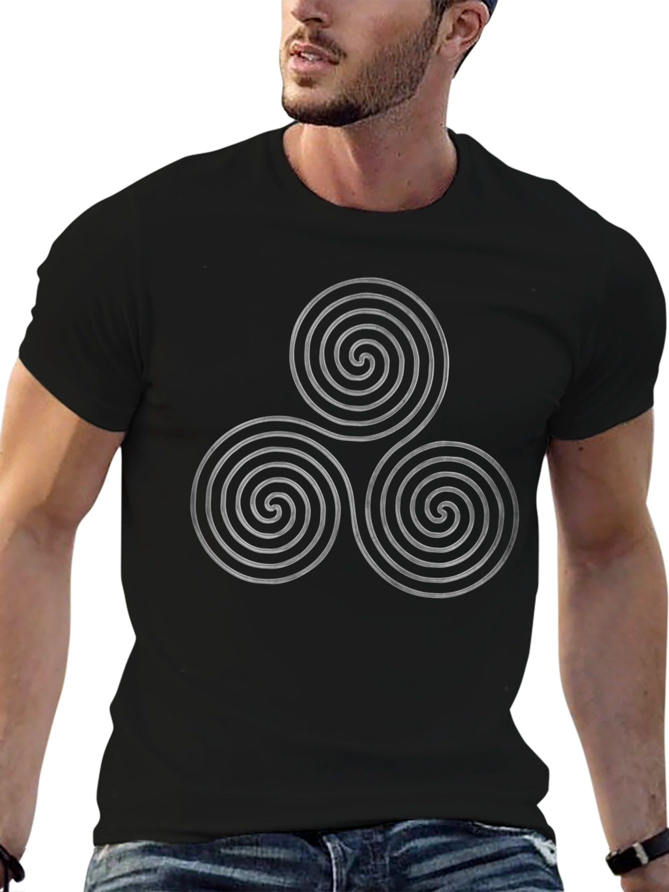 Triskele Graphic T-Shirt - Celtic Knot Design