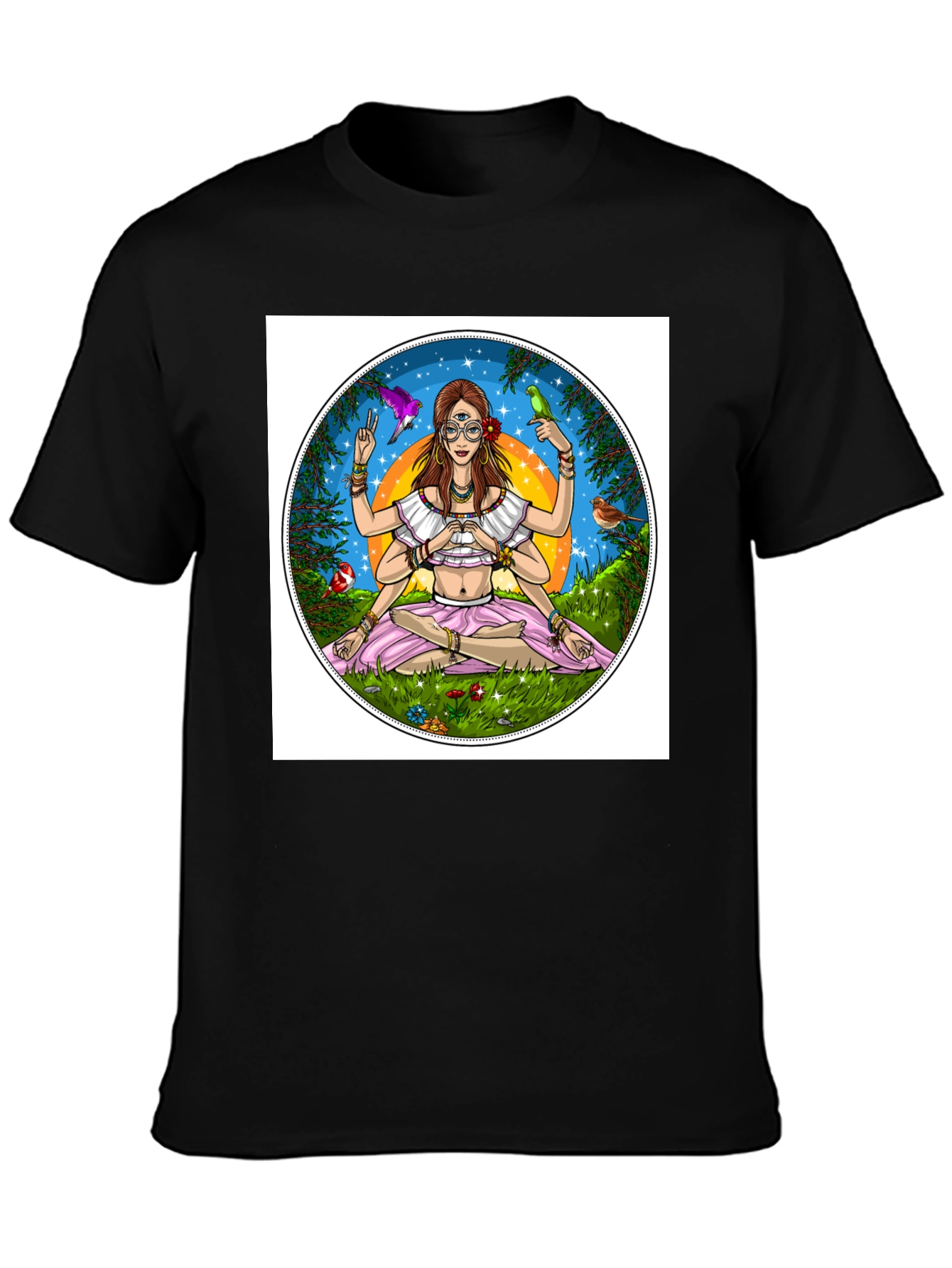Third Eye Chakra T-Shirt - Black Cotton Tee