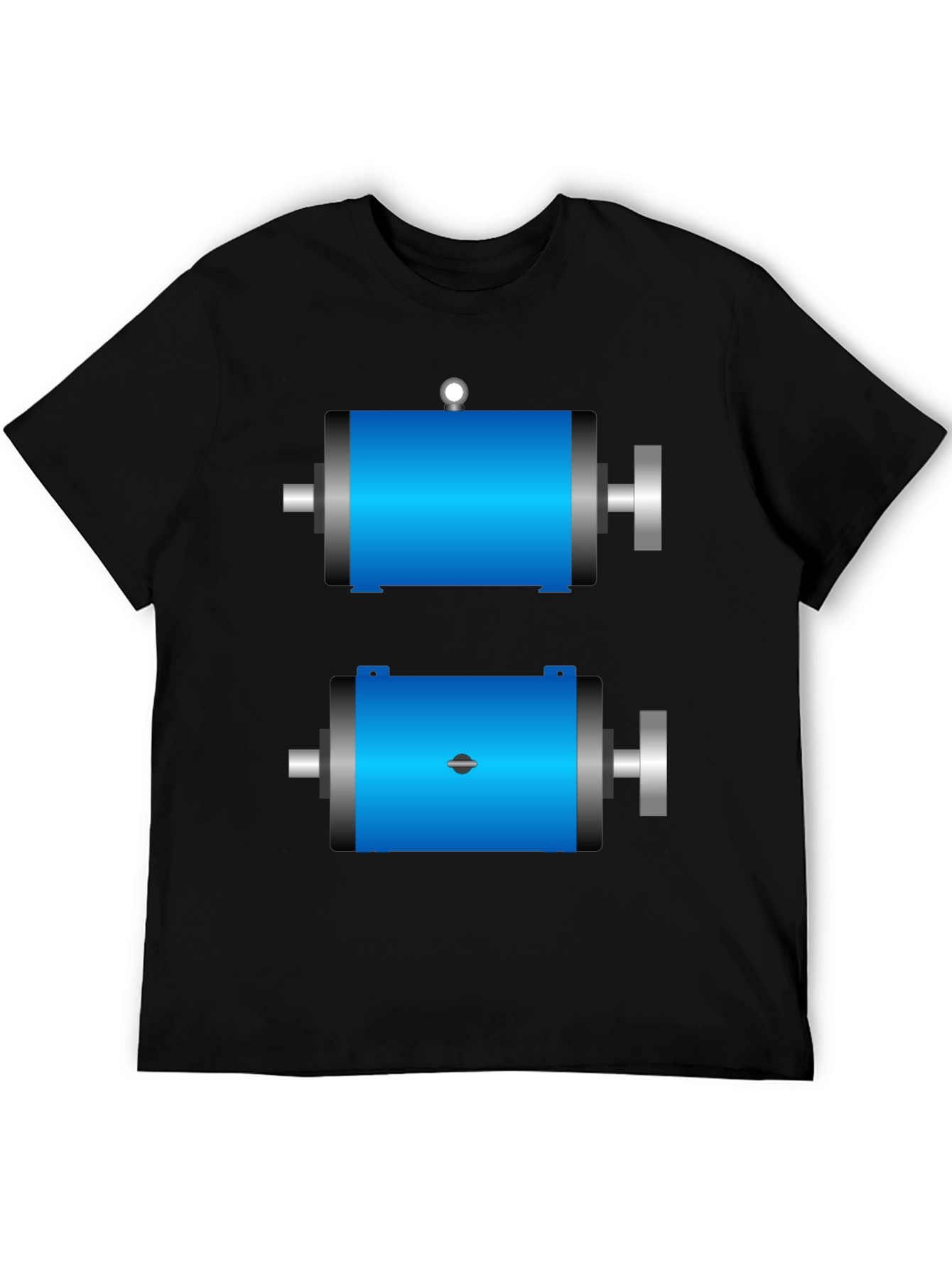 Mens Black T-Shirt with Motor Design