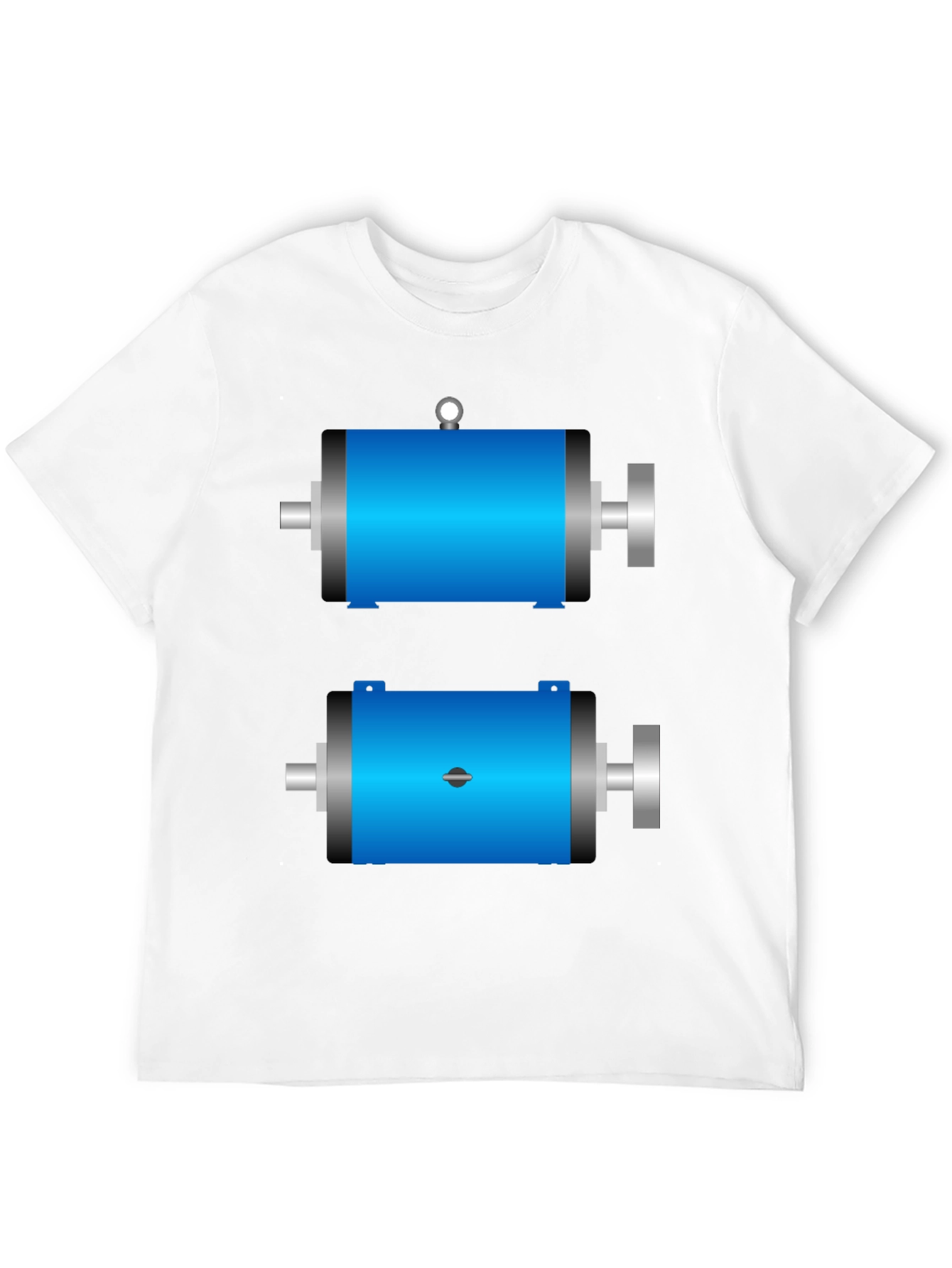 Mens Black T-Shirt with Motor Design