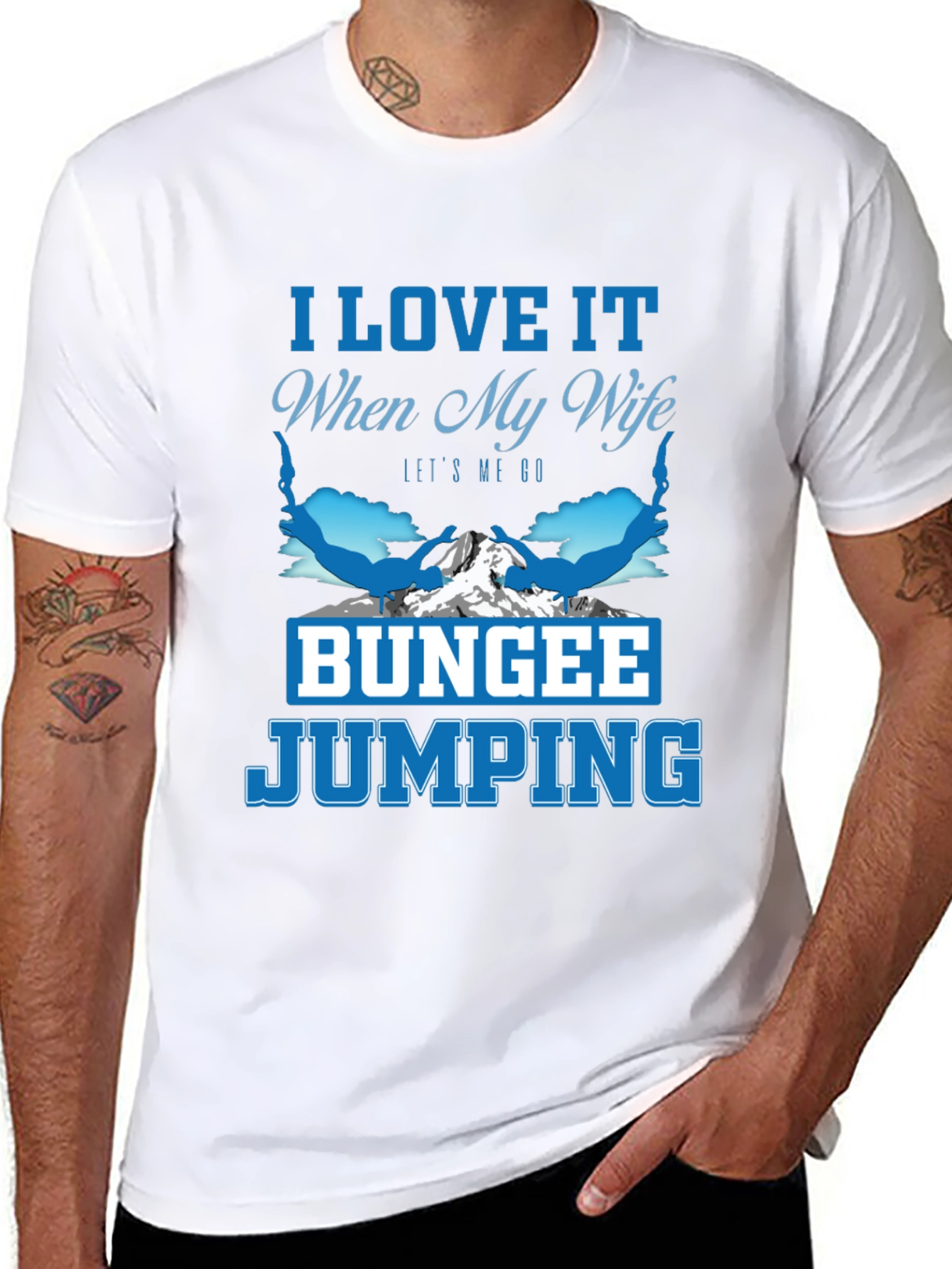 I Love It When My Wife Bungee Jumping T-Shirt