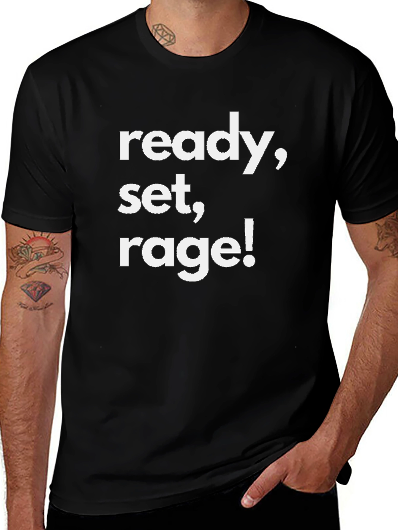 Ready Set Rage! Graphic Tee - Black Cotton Blend