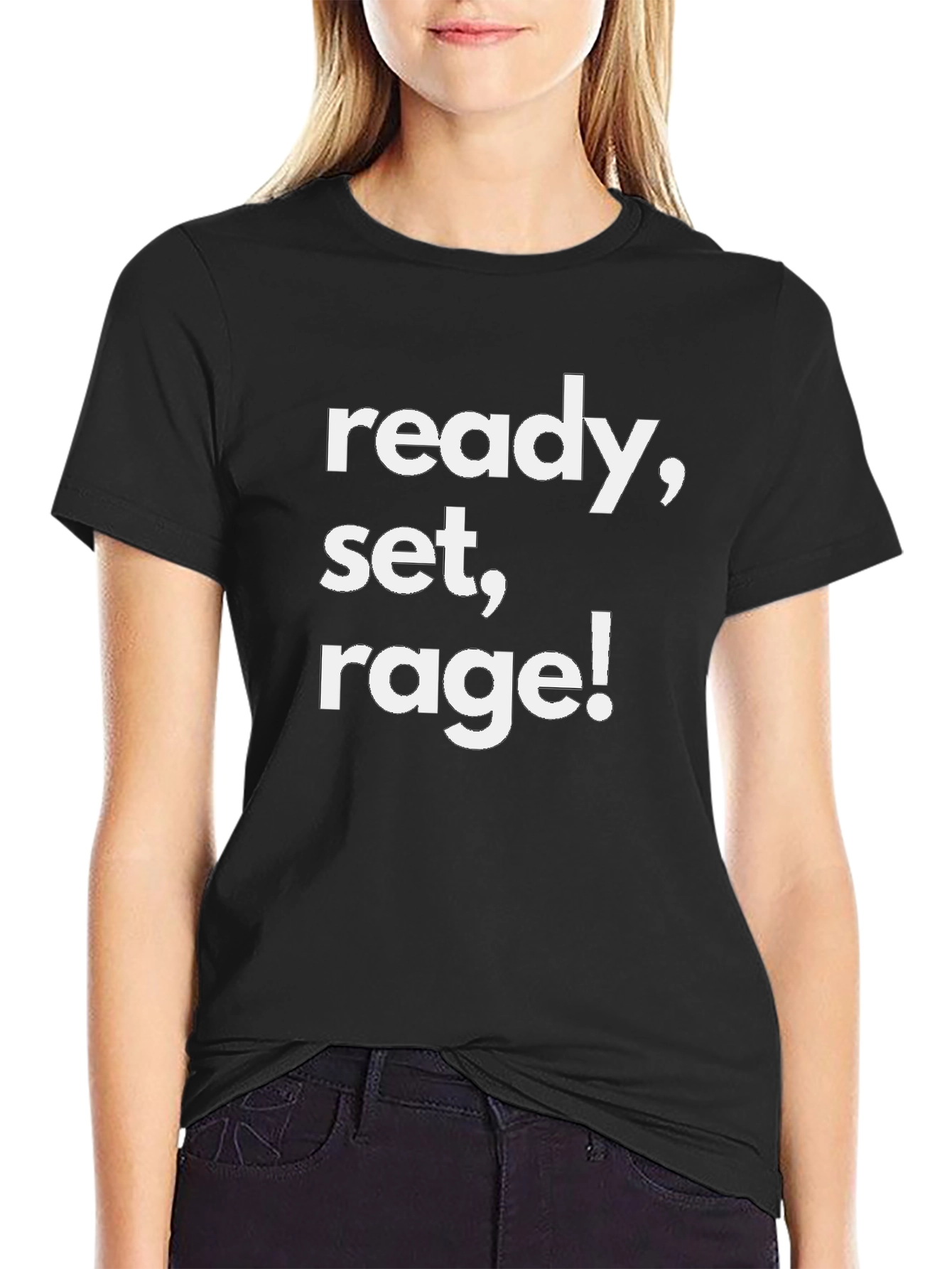 Ready Set Rage! Graphic Tee - Black Cotton Blend
