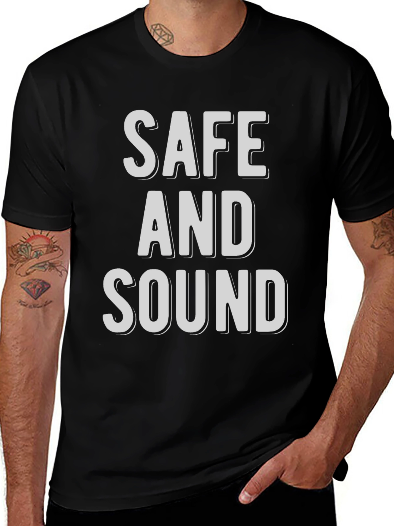 Safe and Sound Graphic Print T-Shirt