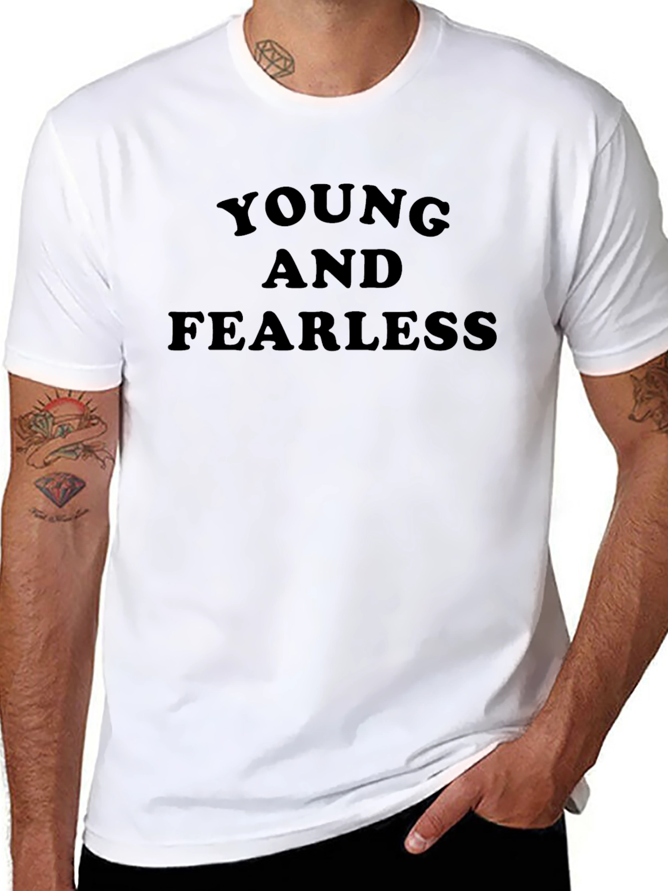 Young and Fearless Black Graphic Tee