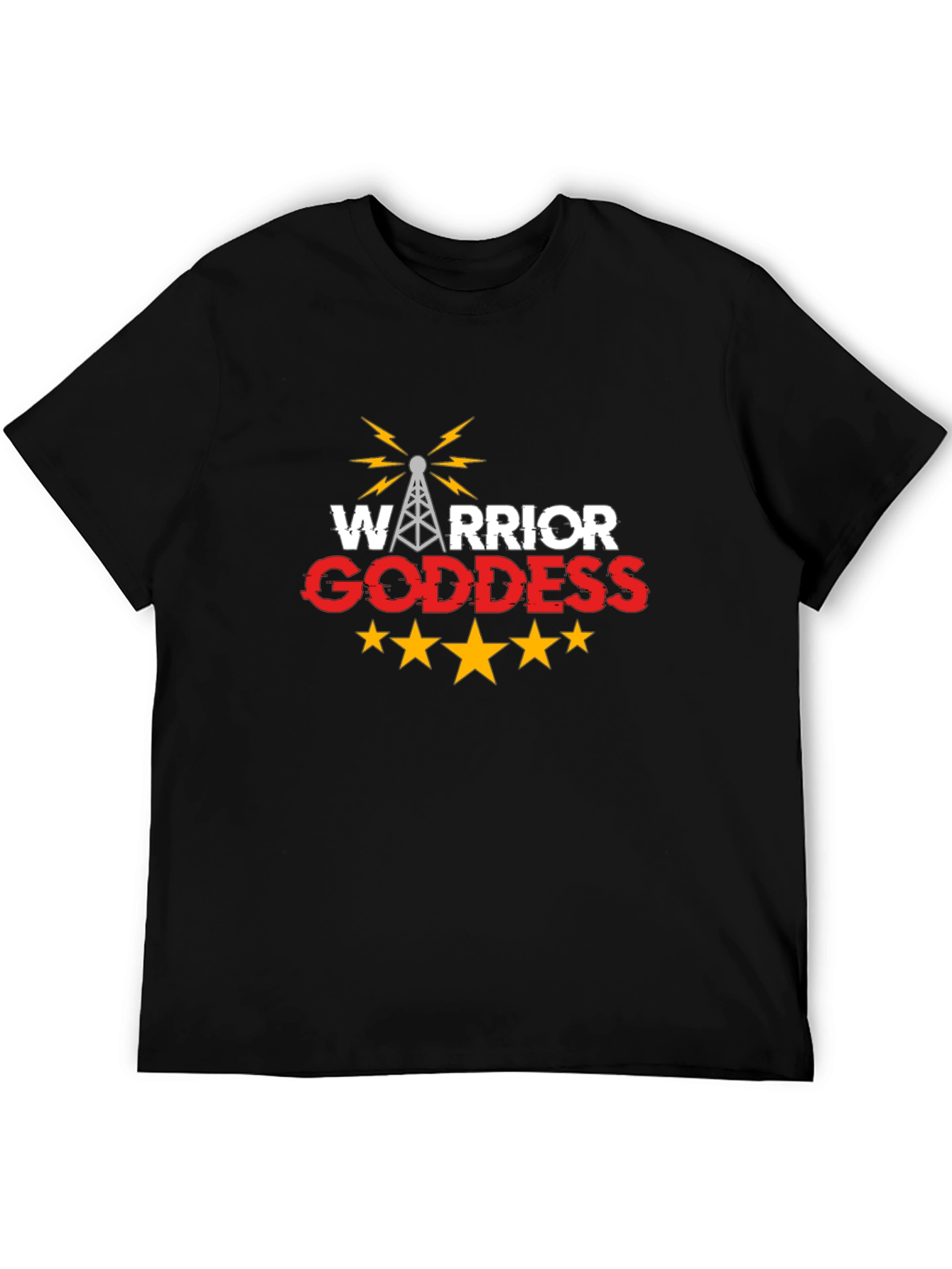 Warrior Goddess Graphic T-Shirt - Black