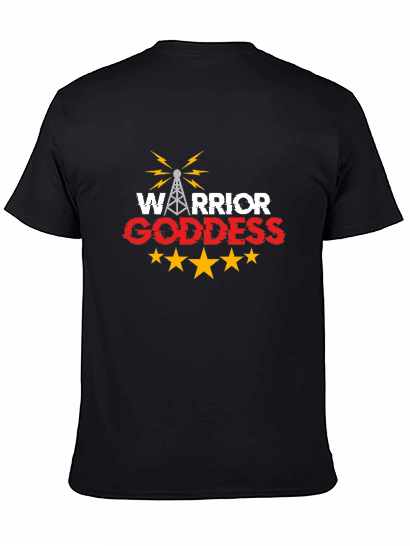 Warrior Goddess Graphic T-Shirt - Black