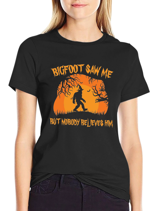 Bigfoot Saw Me Graphic T-Shirt - Black