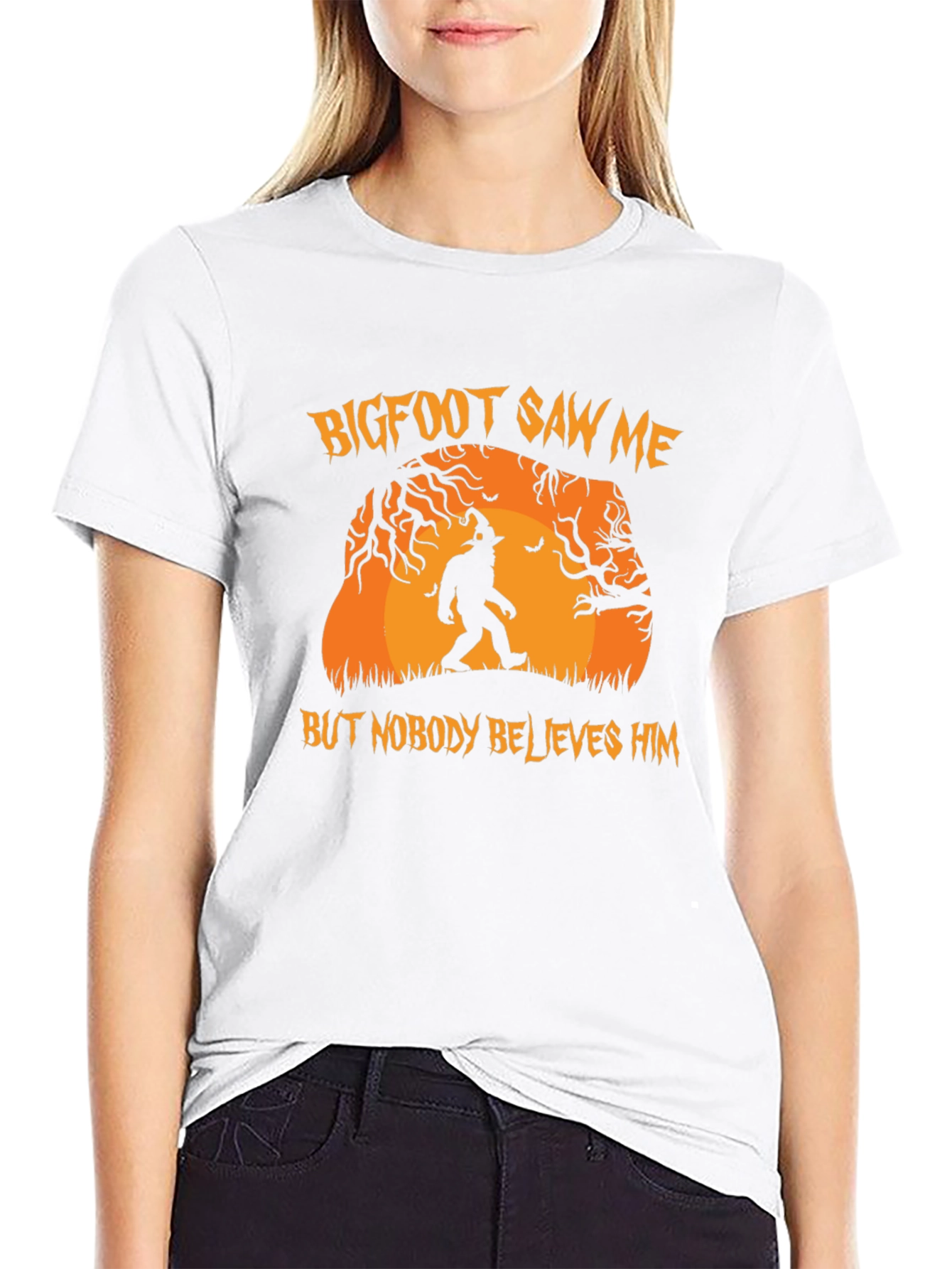 Bigfoot Saw Me Graphic T-Shirt - Black