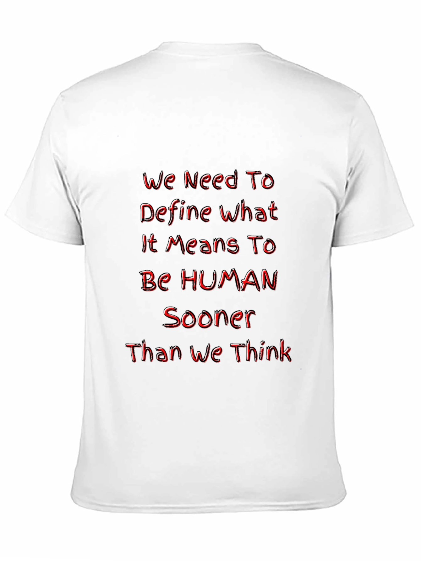 Define Human Black Graphic Tee
