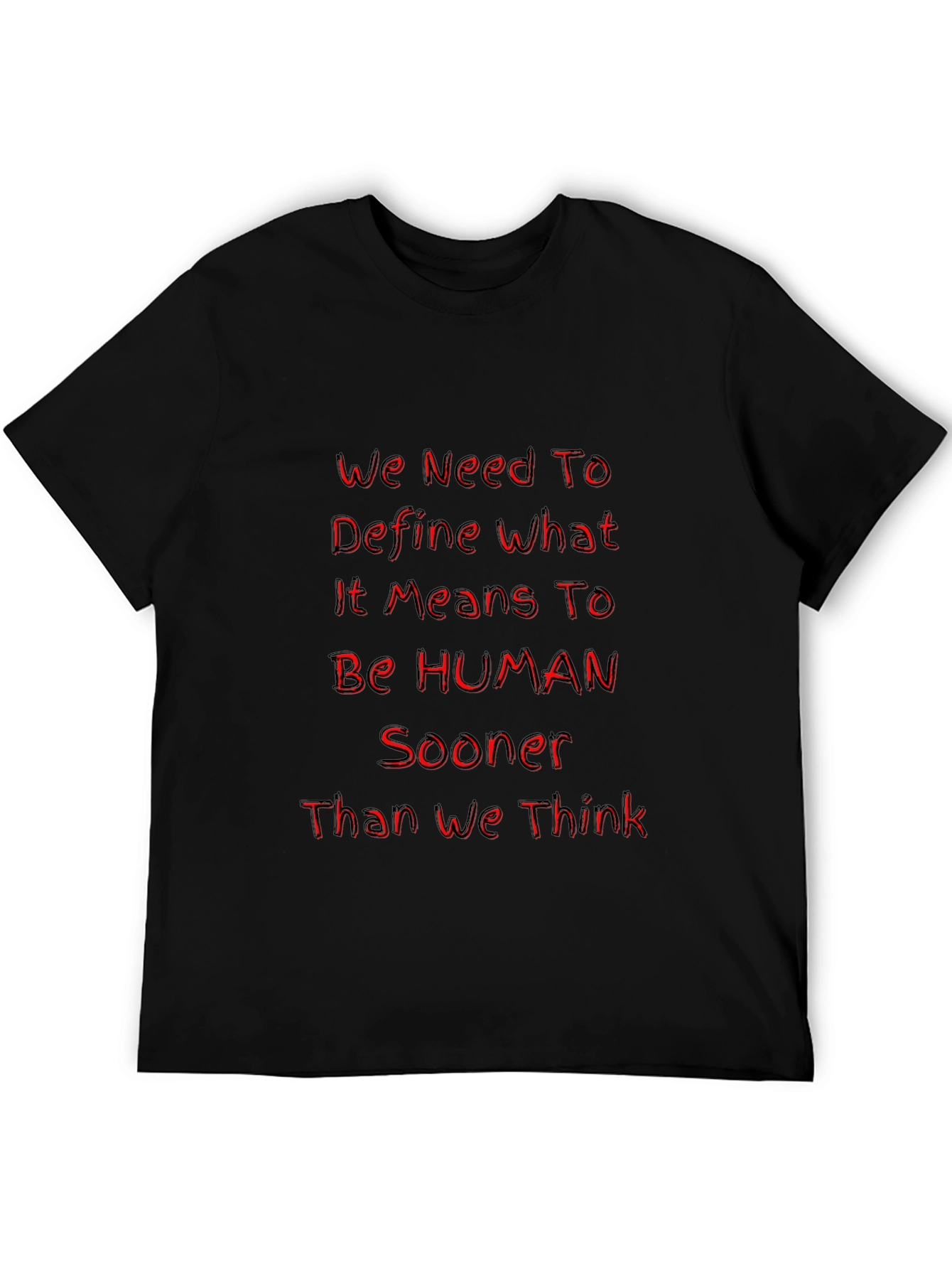 Define Human Black Graphic Tee