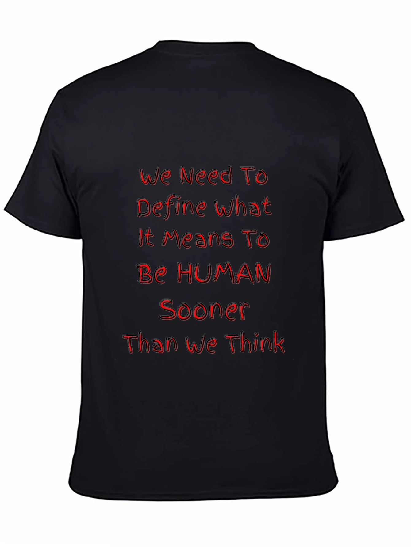 Define Human Black Graphic Tee