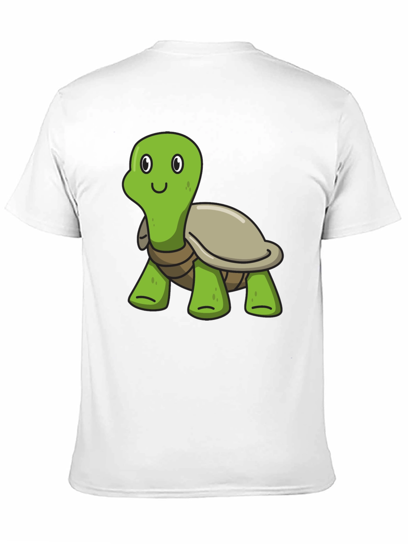 Cute Cartoon Turtle Black T-Shirt