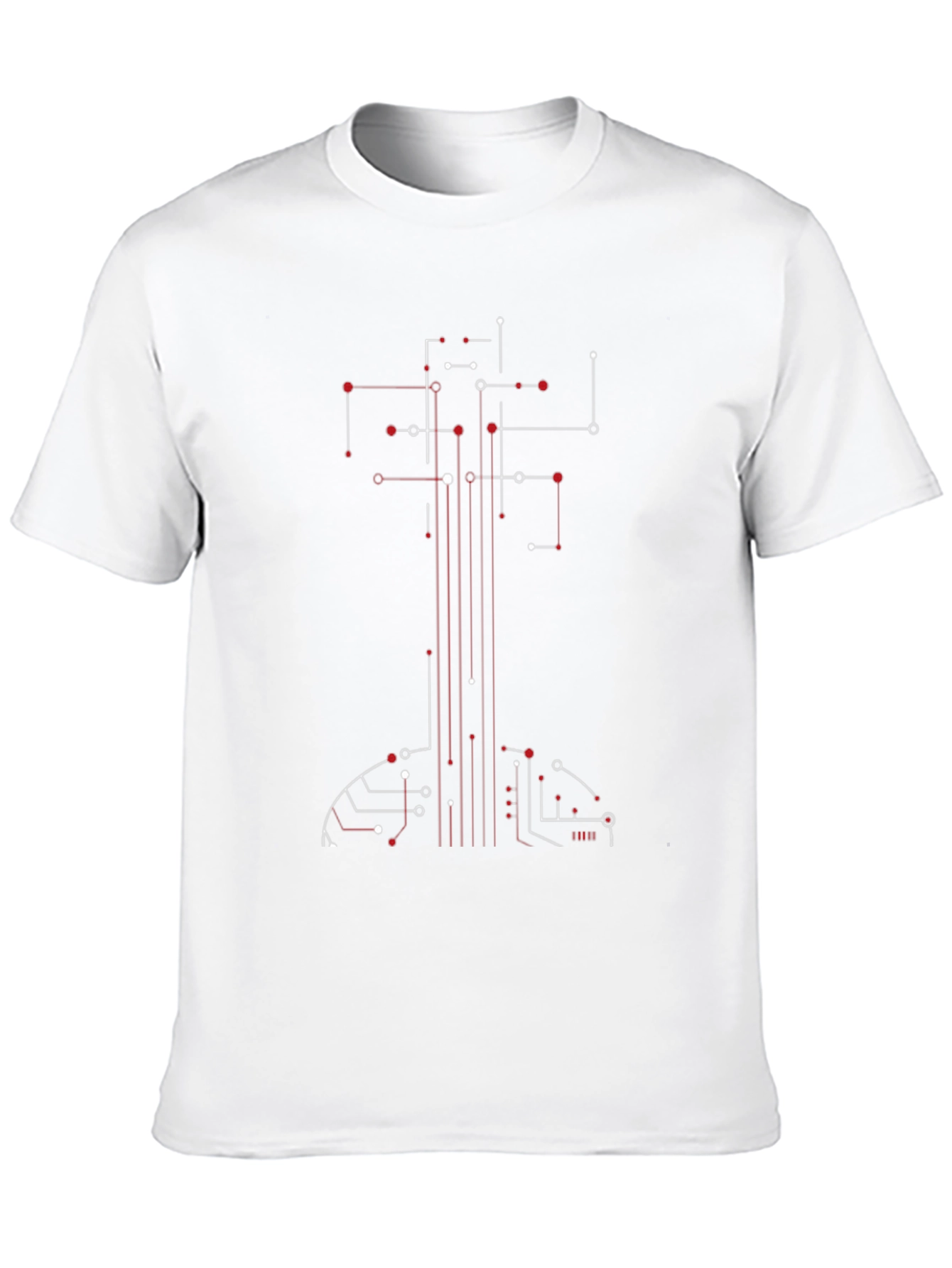 Abstract Circuit Guitar Graphic T-Shirt