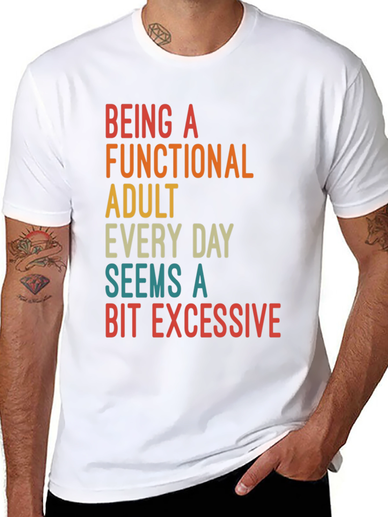 Funny Adulting Sarcastic Graphic T-Shirt