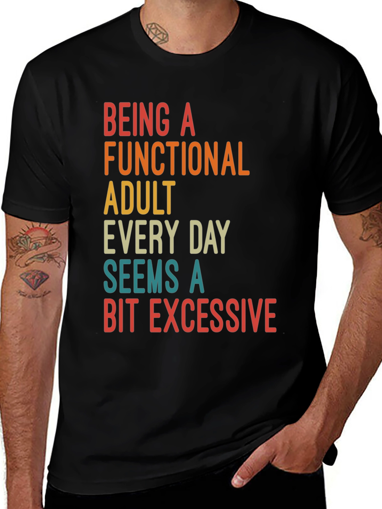 Funny Adulting Sarcastic Graphic T-Shirt