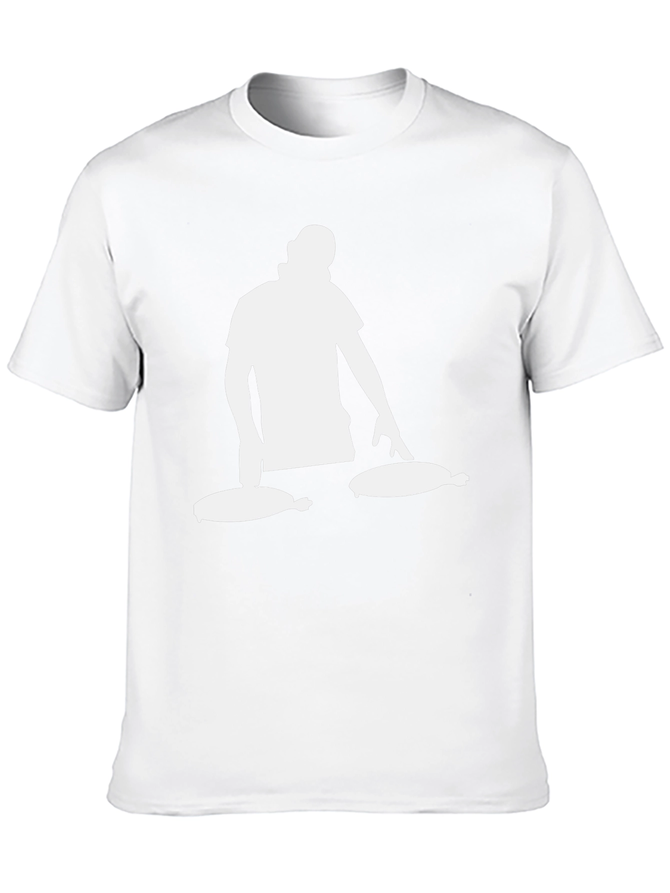 DJ Turntable Graphic Tee - Black Cotton Blend T-Shirt