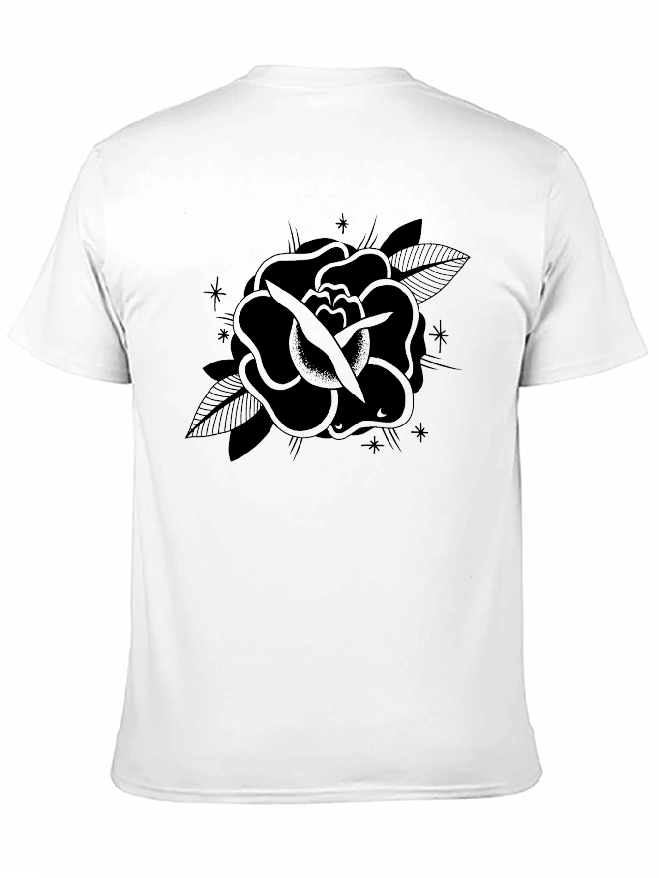 Black Rose Graphic Tee - Stylish Mens T-Shirt