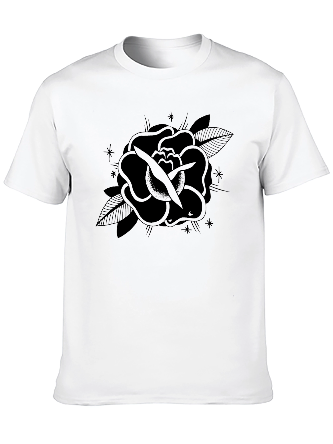 Black Rose Graphic Tee - Stylish Mens T-Shirt