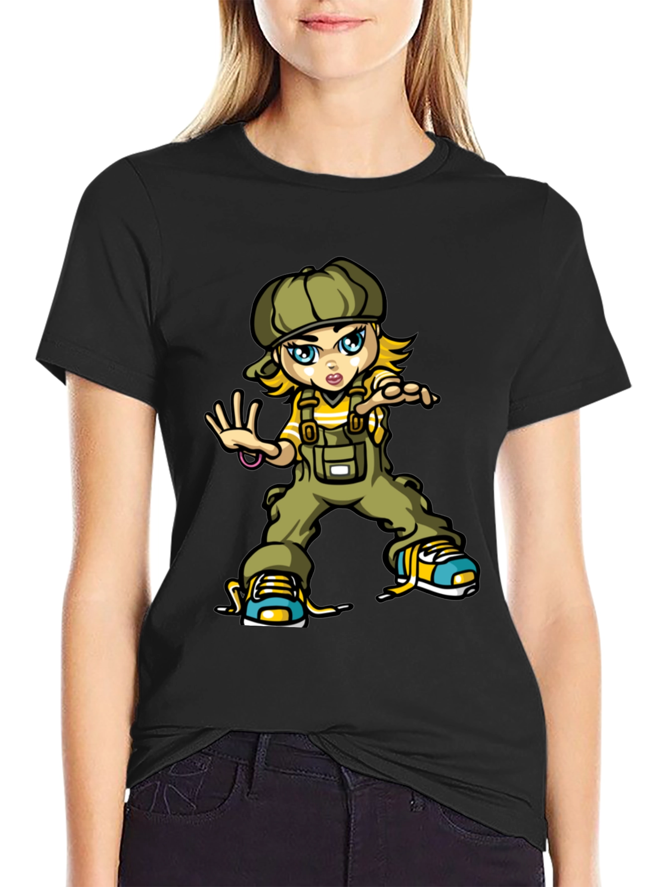 Cartoon Girl T-Shirt: Trendy Streetwear