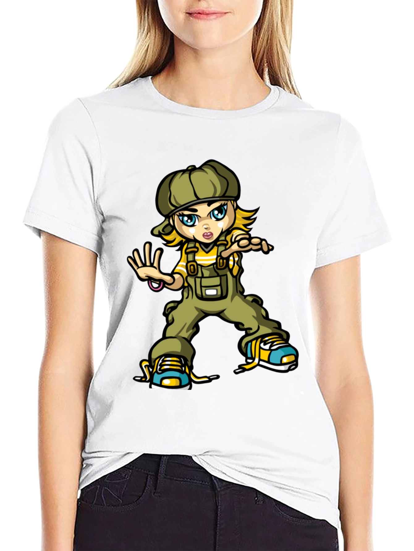 Cartoon Girl T-Shirt: Trendy Streetwear