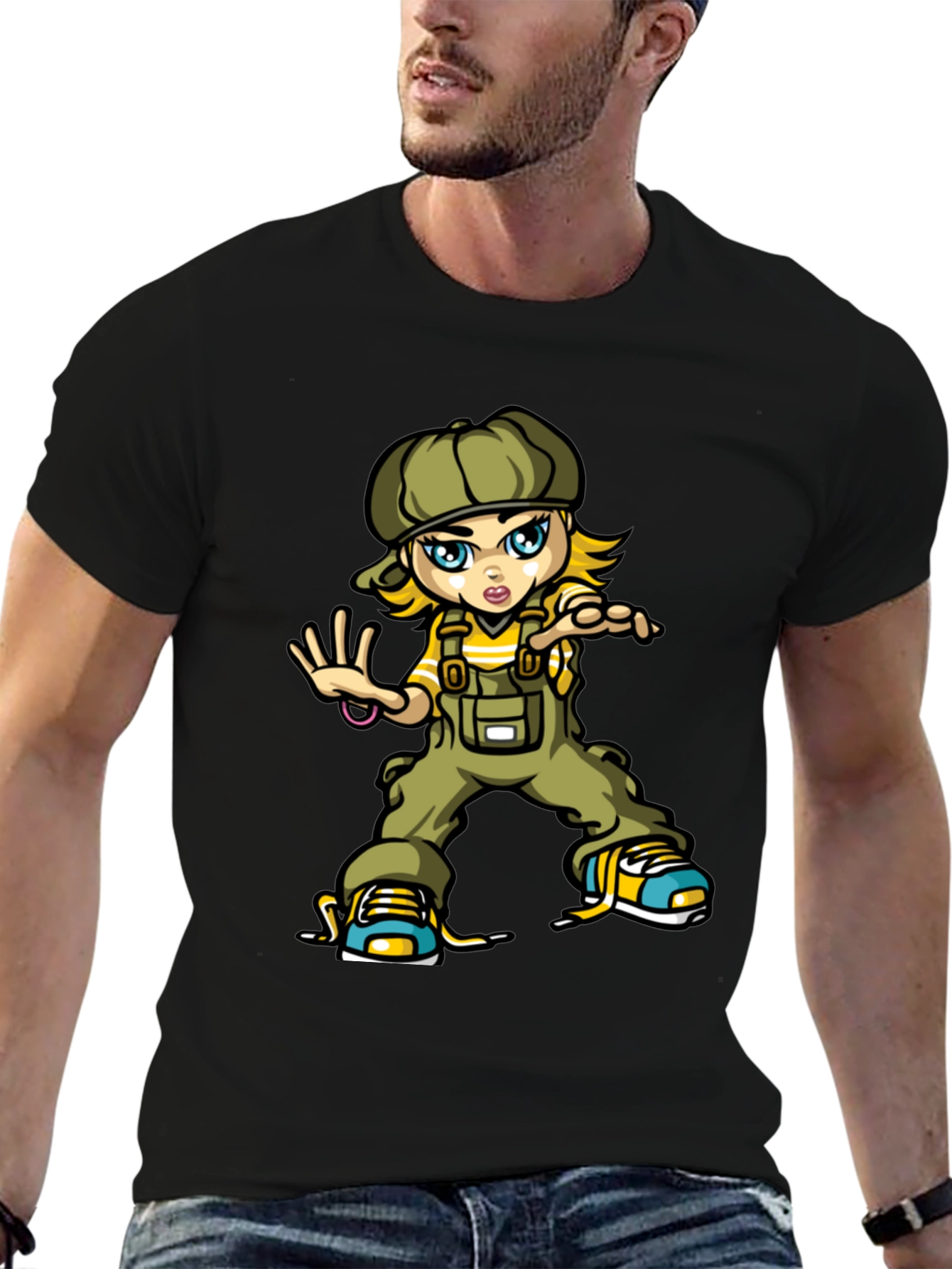 Cartoon Girl T-Shirt: Trendy Streetwear