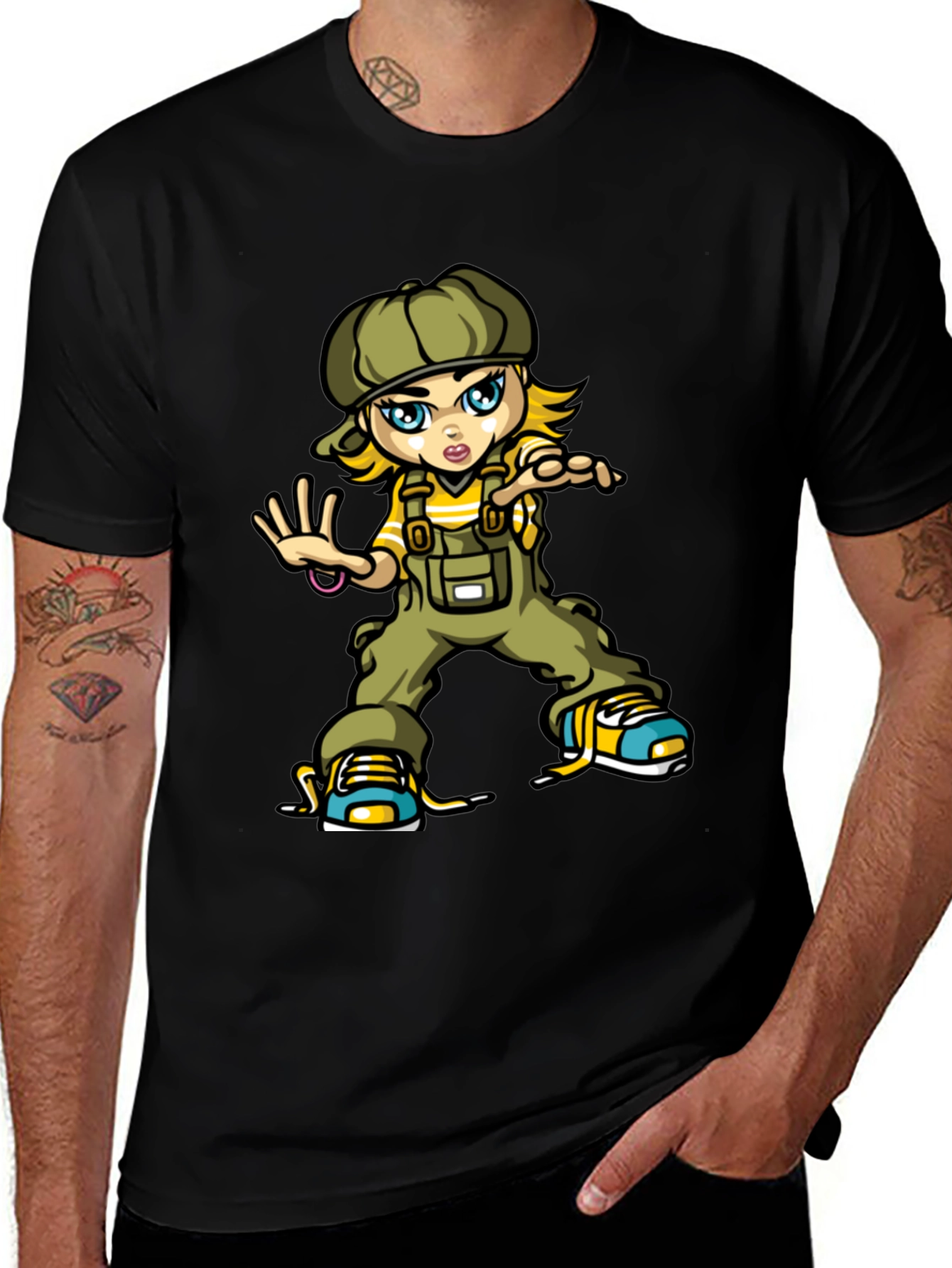 Cartoon Girl T-Shirt: Trendy Streetwear