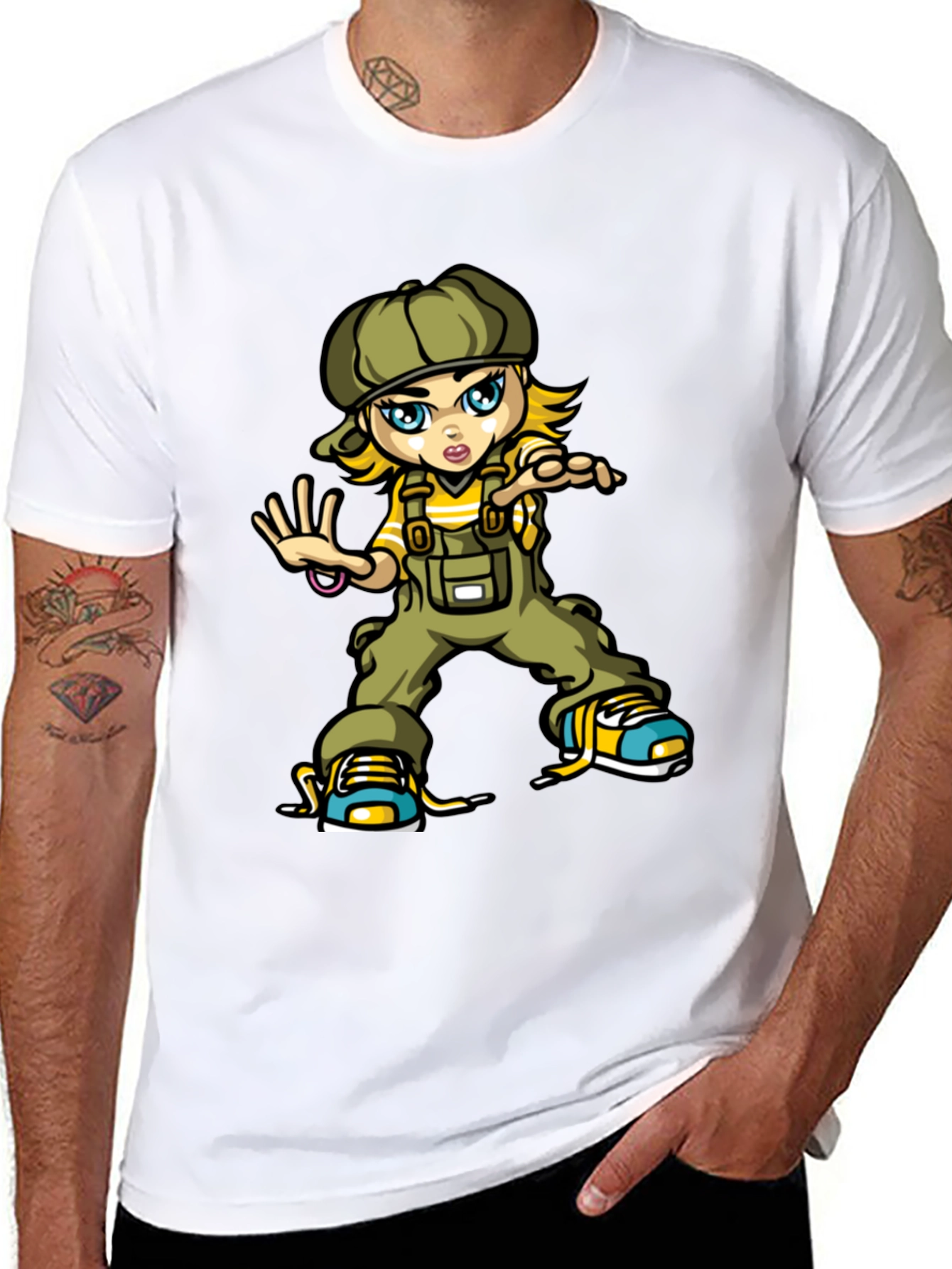 Cartoon Girl T-Shirt: Trendy Streetwear