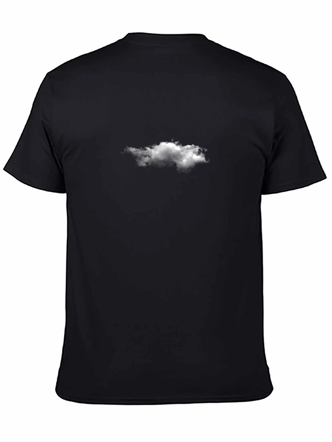 Cloud Print Black T-Shirt - Soft & Stylish